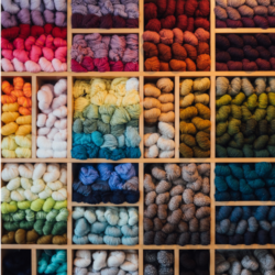 Various colours of Tweed