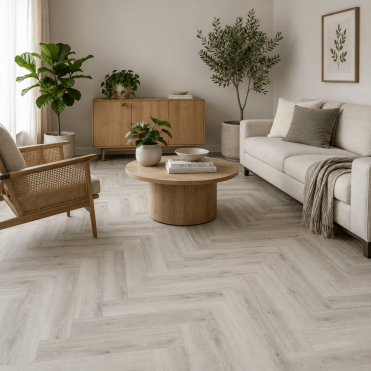 Aspire Herringbone Dryback Bleached Oak 02 Balta