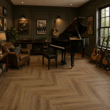 Aspire Herringbone Natural Oak 09 Balta