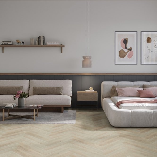 Luvanto Craftsman Coastal Oak QAF-CKH-02 Click Herringbone 