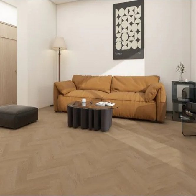 Evergreen Floors Ferrano LVT Fascino Herringbone Beige Timber 