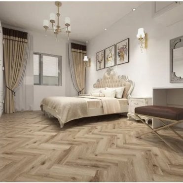 Ferrano LVT Fascino Herringbone Salted Smoke Evergreen Floors