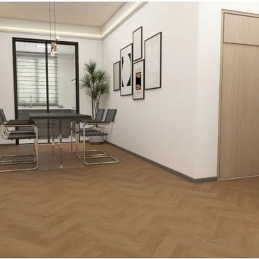 Ferrano LVT Opulenza Herringbone Caskwood Evergreen Floors