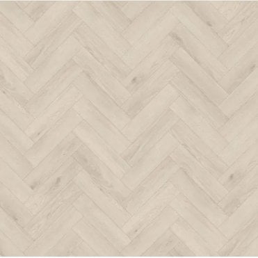 Ferrano LVT Opulenza Herringbone White Mist Evergreen Floors