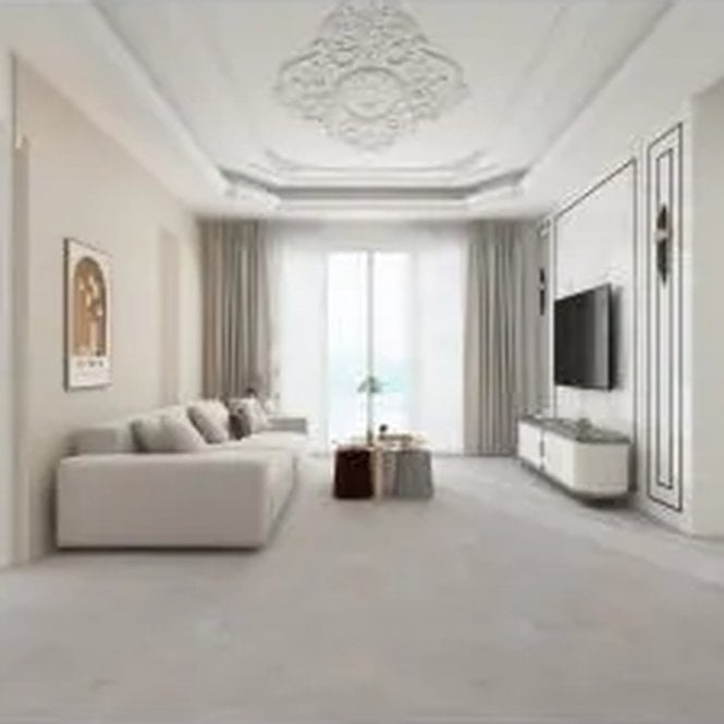 Evergreen Floors Ferrano LVT Palazzo Tile Sorrento Bianco 