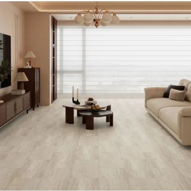 Evergreen Floors Ferrano LVT Palazzo Tile Travertino Crema 
