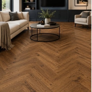 Natures Own 12/2 Herringbone Brushed & Lacquered Antique Oak Carpet Line Direct