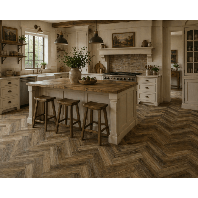 Abingdon Flooring Tapestry Dryback Antique Walnut 
